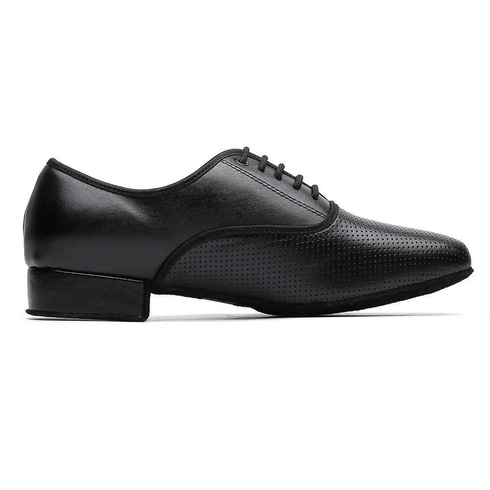Men's Black Ballroom Latin Performance Waltz Modern Dancing Practice Shoes