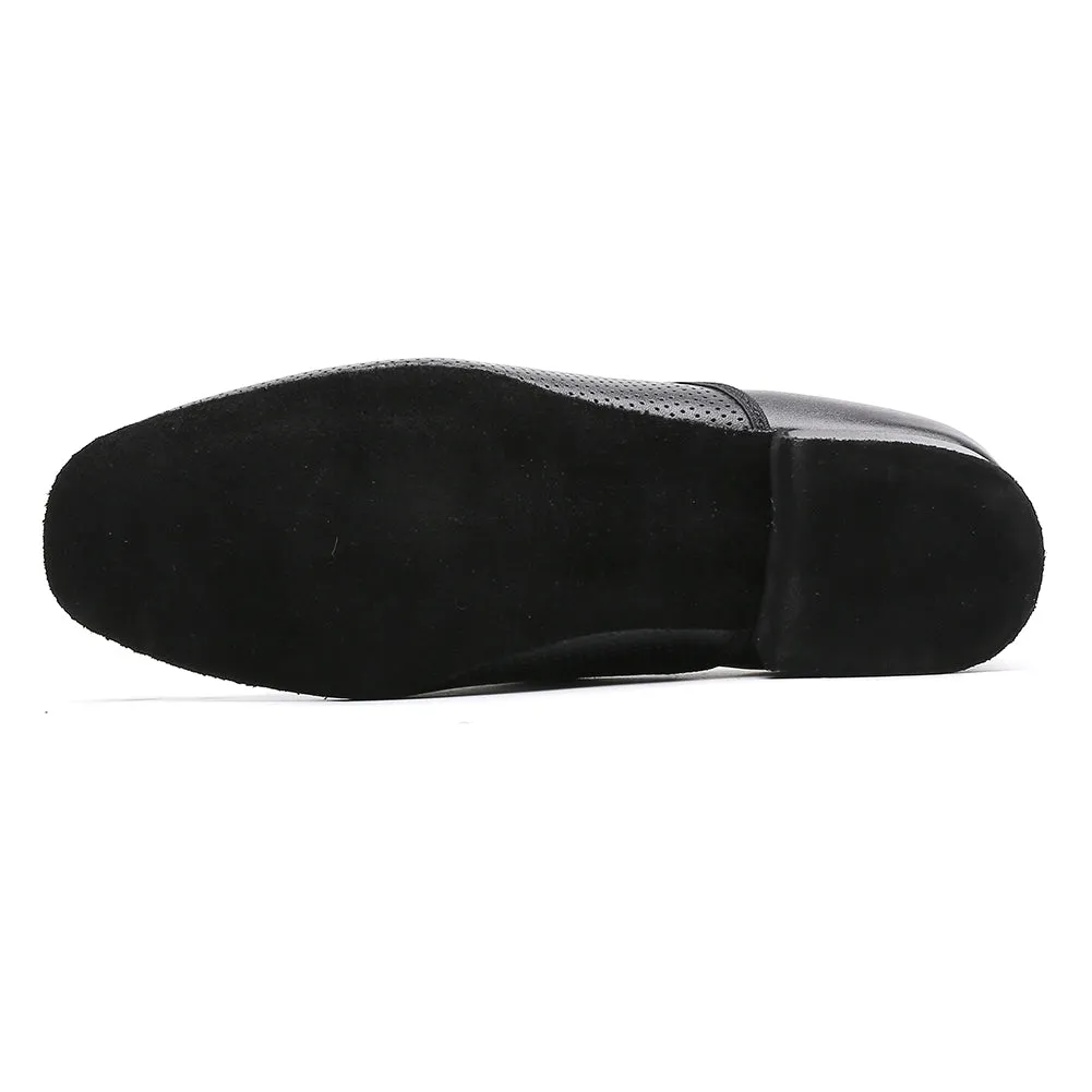 Men's Black Ballroom Latin Performance Waltz Modern Dancing Practice Shoes