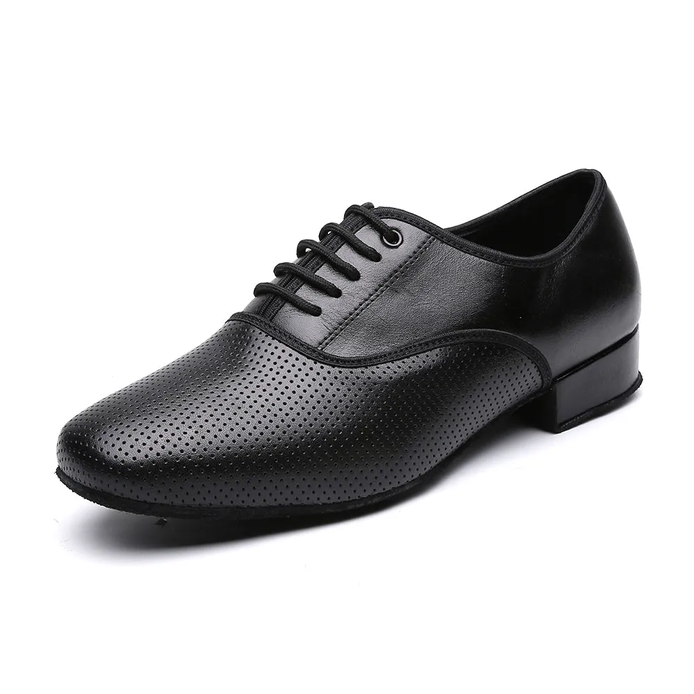 Men's Black Ballroom Latin Performance Waltz Modern Dancing Practice Shoes