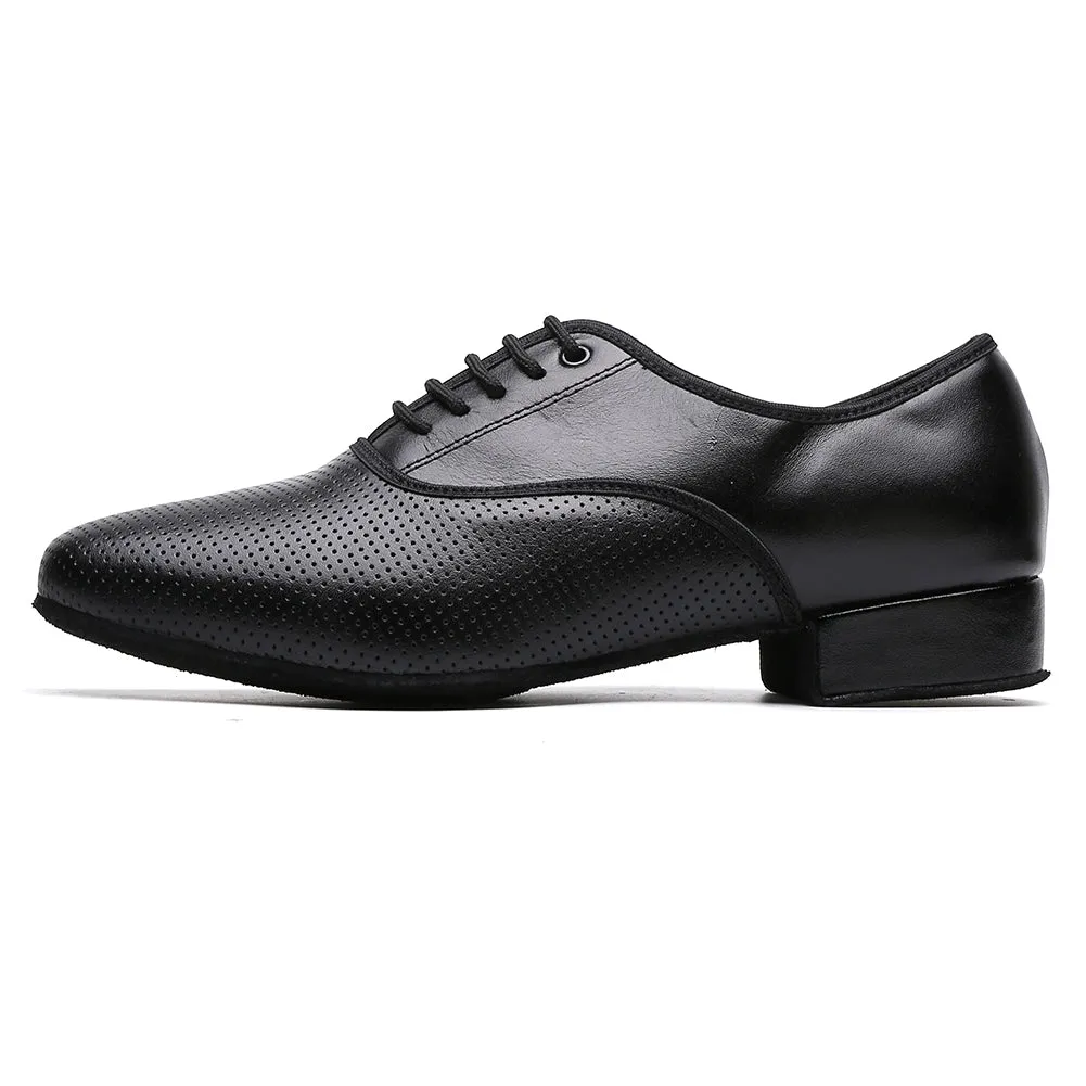Men's Black Ballroom Latin Performance Waltz Modern Dancing Practice Shoes