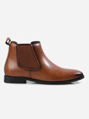 Men's Tan Chelsea Formal Slip OnBoots (IX3039)
