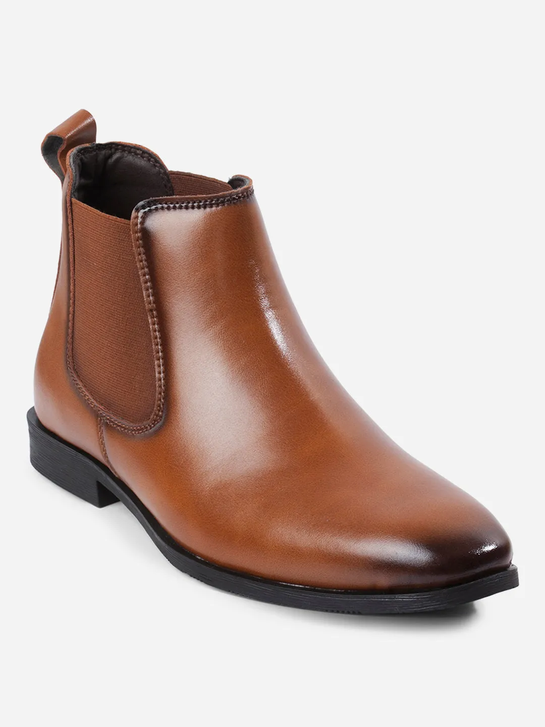 Men's Tan Chelsea Formal Slip OnBoots (IX3039)