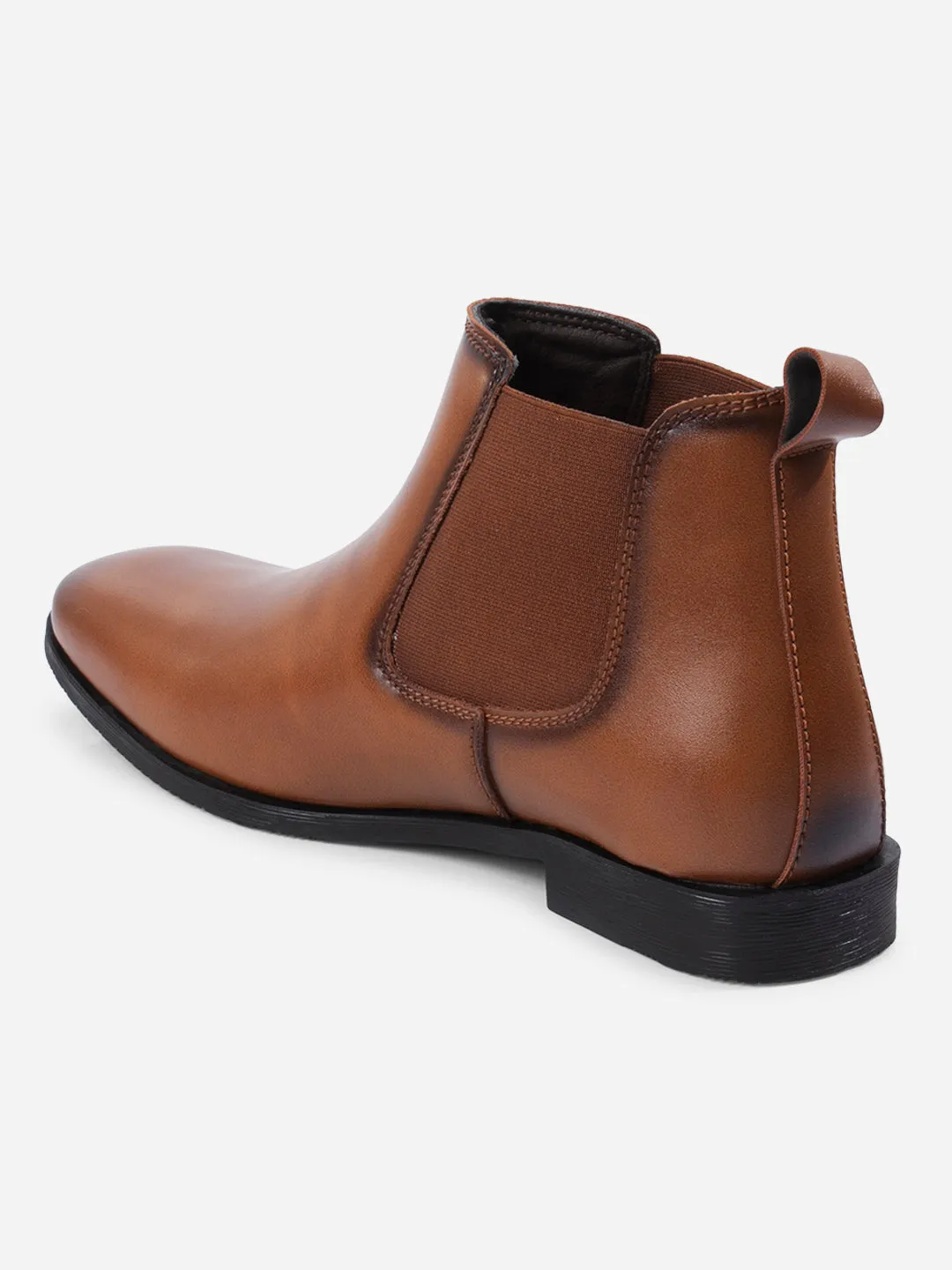 Men's Tan Chelsea Formal Slip OnBoots (IX3039)