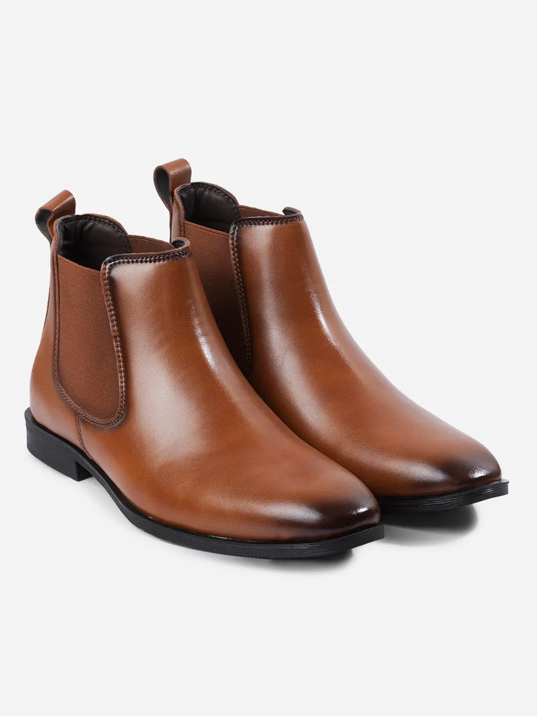 Men's Tan Chelsea Formal Slip OnBoots (IX3039)