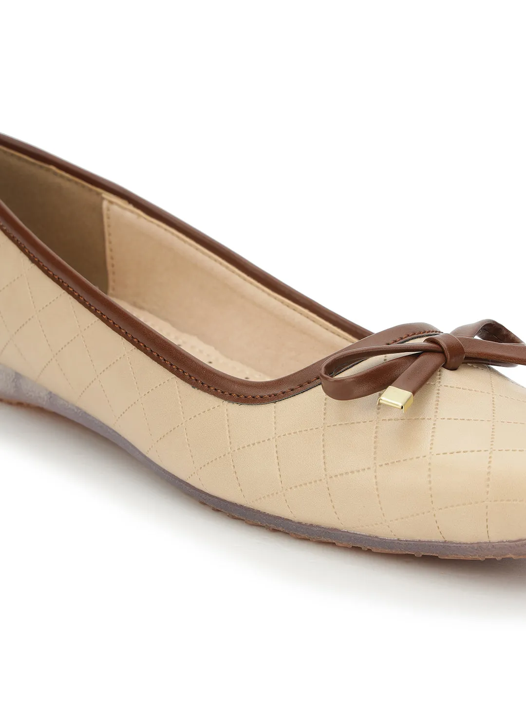 Nude PU Stylish Slip-On Flat Ballerina (TC-1213-NUD)