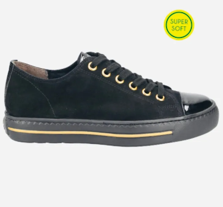 Paul green black suede sneaker