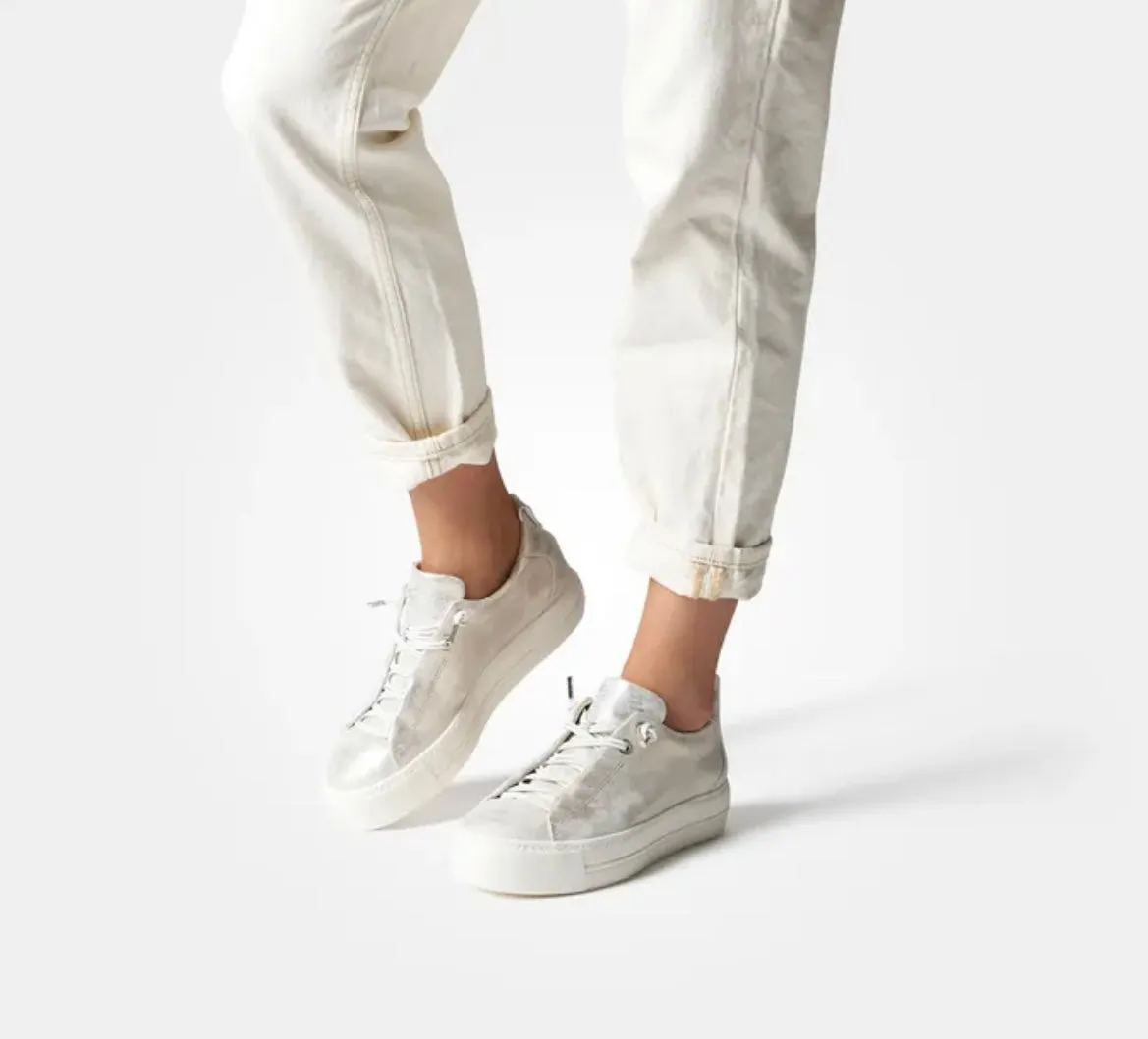 Paul Green silver platform sneaker