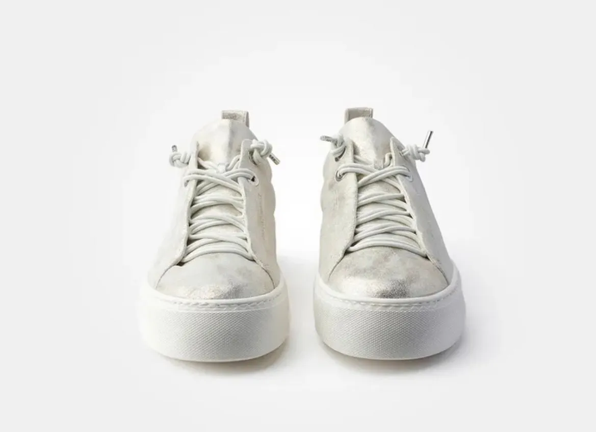 Paul Green silver platform sneaker
