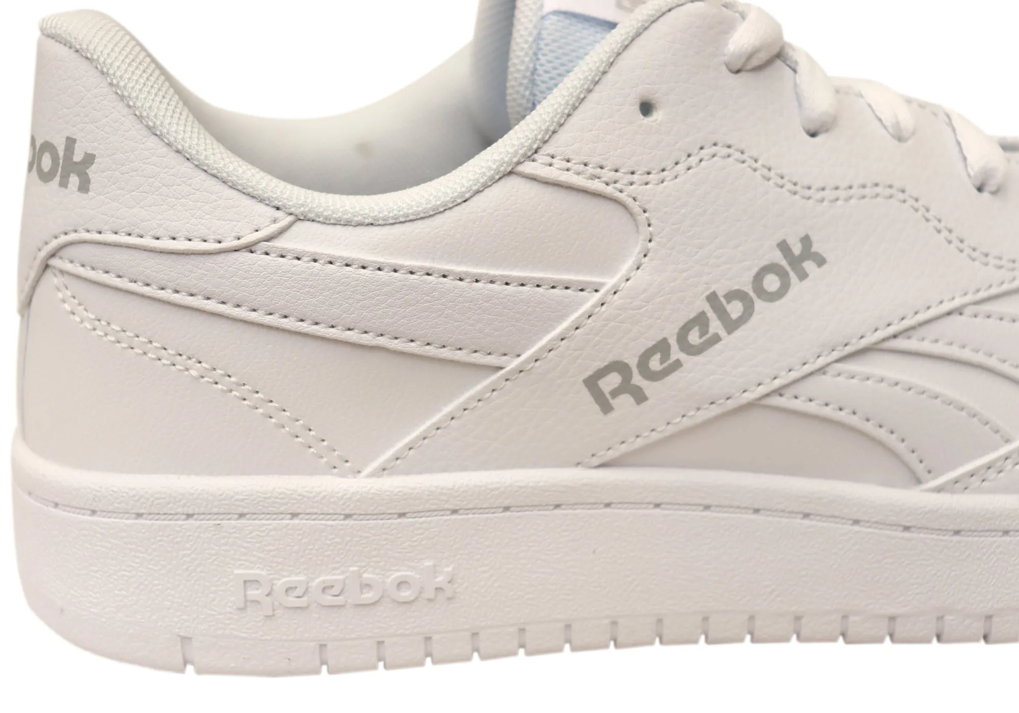 Reebok BB 1000 Womens Comfortable White Lace Up Sneakers