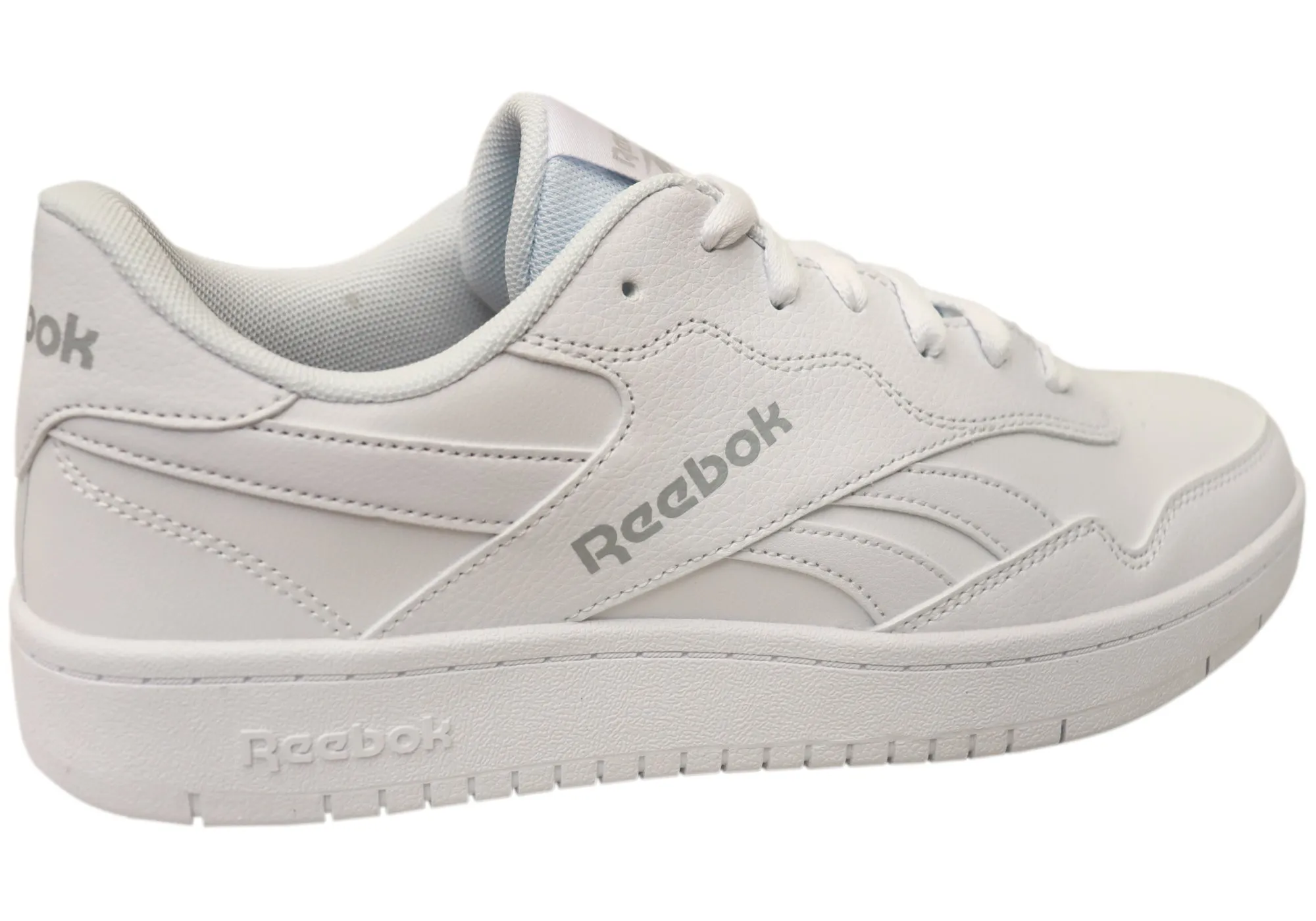 Reebok BB 1000 Womens Comfortable White Lace Up Sneakers