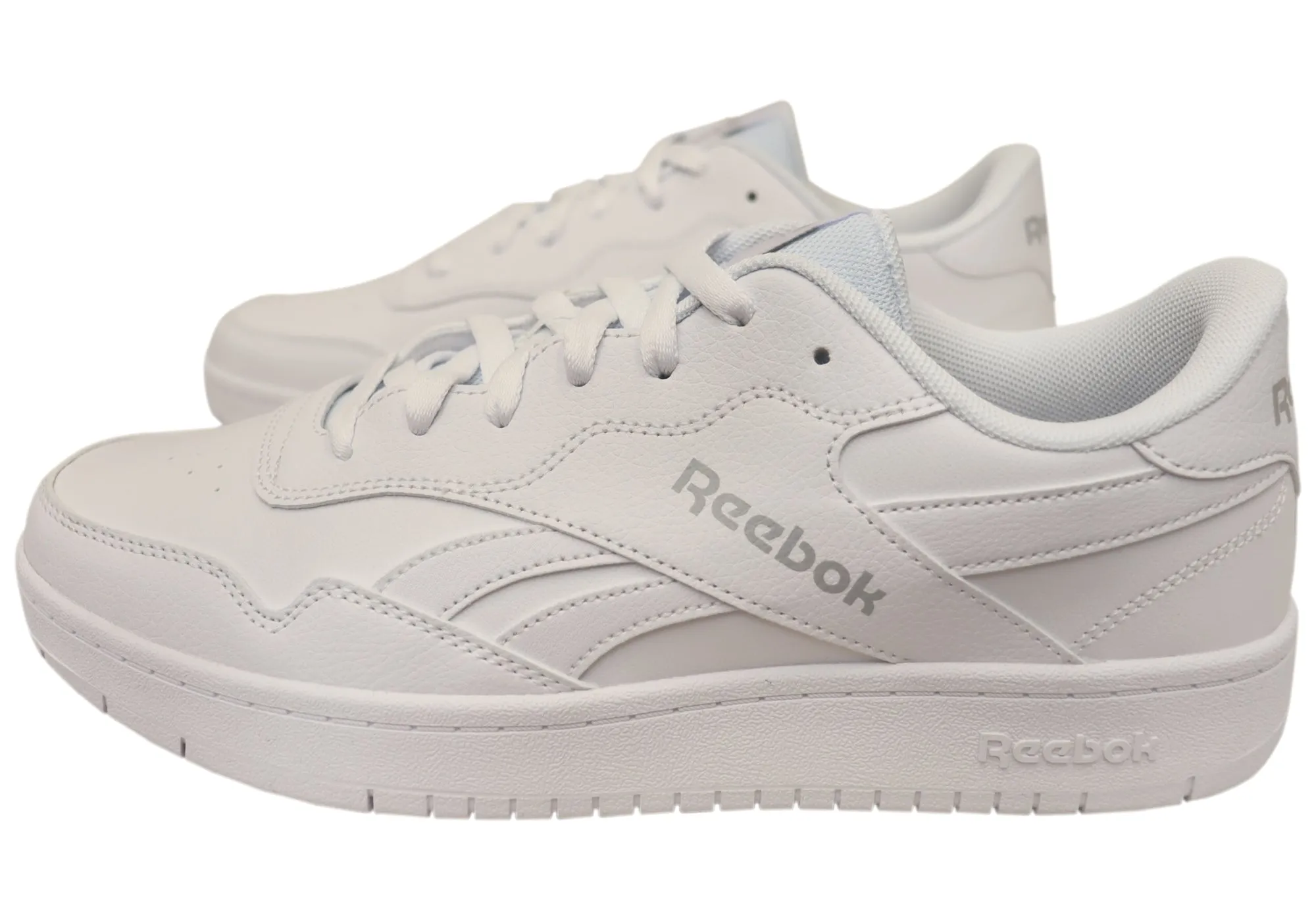 Reebok BB 1000 Womens Comfortable White Lace Up Sneakers