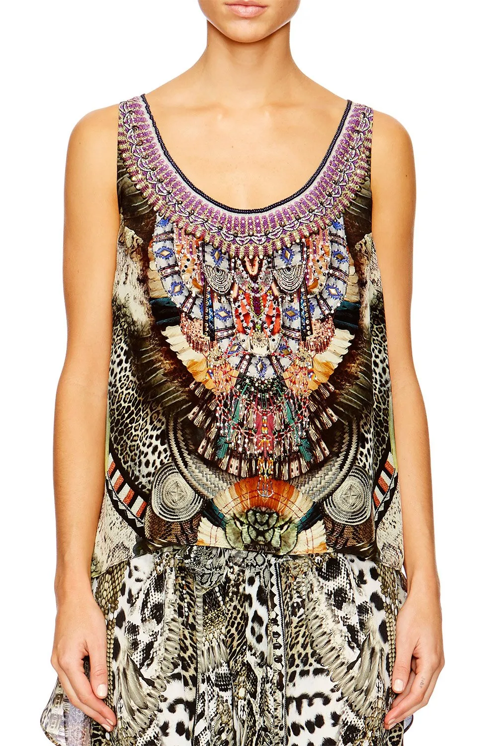 SCOOP NECK TOP WITH LONG BACK LIGHT MY FIRE