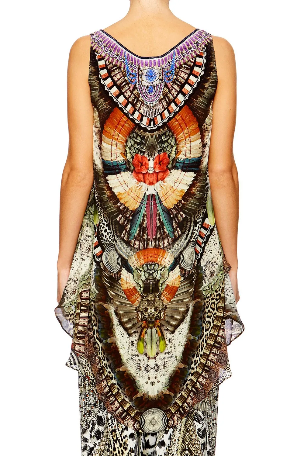 SCOOP NECK TOP WITH LONG BACK LIGHT MY FIRE