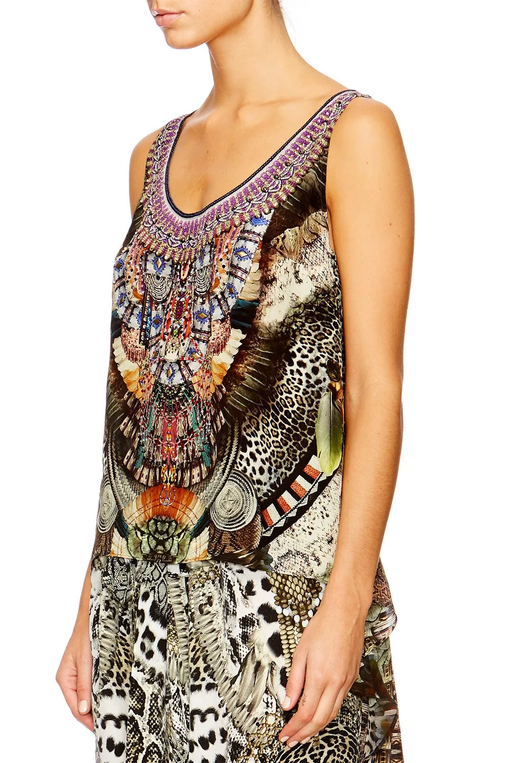 SCOOP NECK TOP WITH LONG BACK LIGHT MY FIRE
