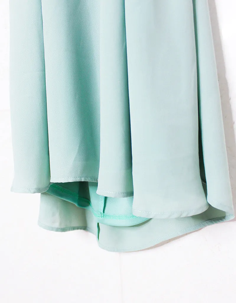 Show Me Your Mumu Katy Halter Dress in Sea Mist Crisp