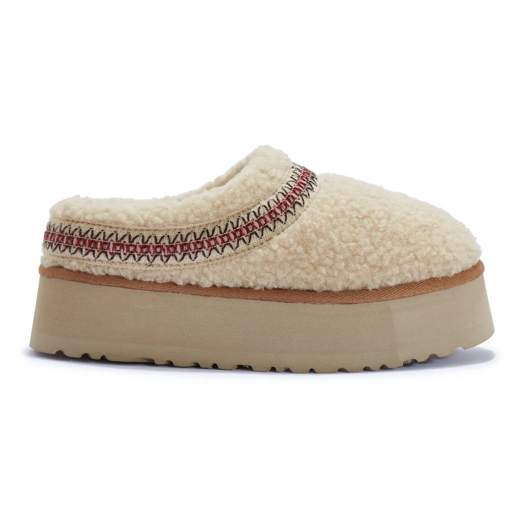 SONYA AZTEC PATTERN PLATFORM  SLIPPERS