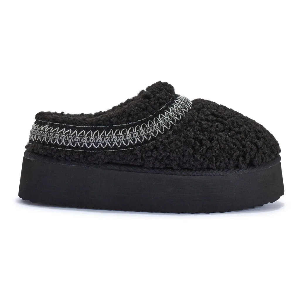 SONYA AZTEC PATTERN PLATFORM  SLIPPERS