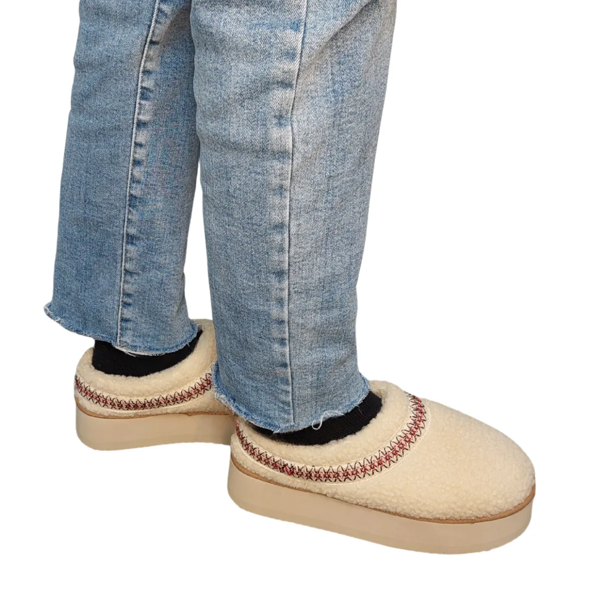 SONYA AZTEC PATTERN PLATFORM  SLIPPERS