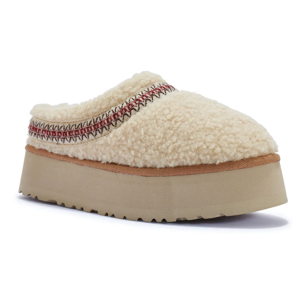 SONYA AZTEC PATTERN PLATFORM  SLIPPERS