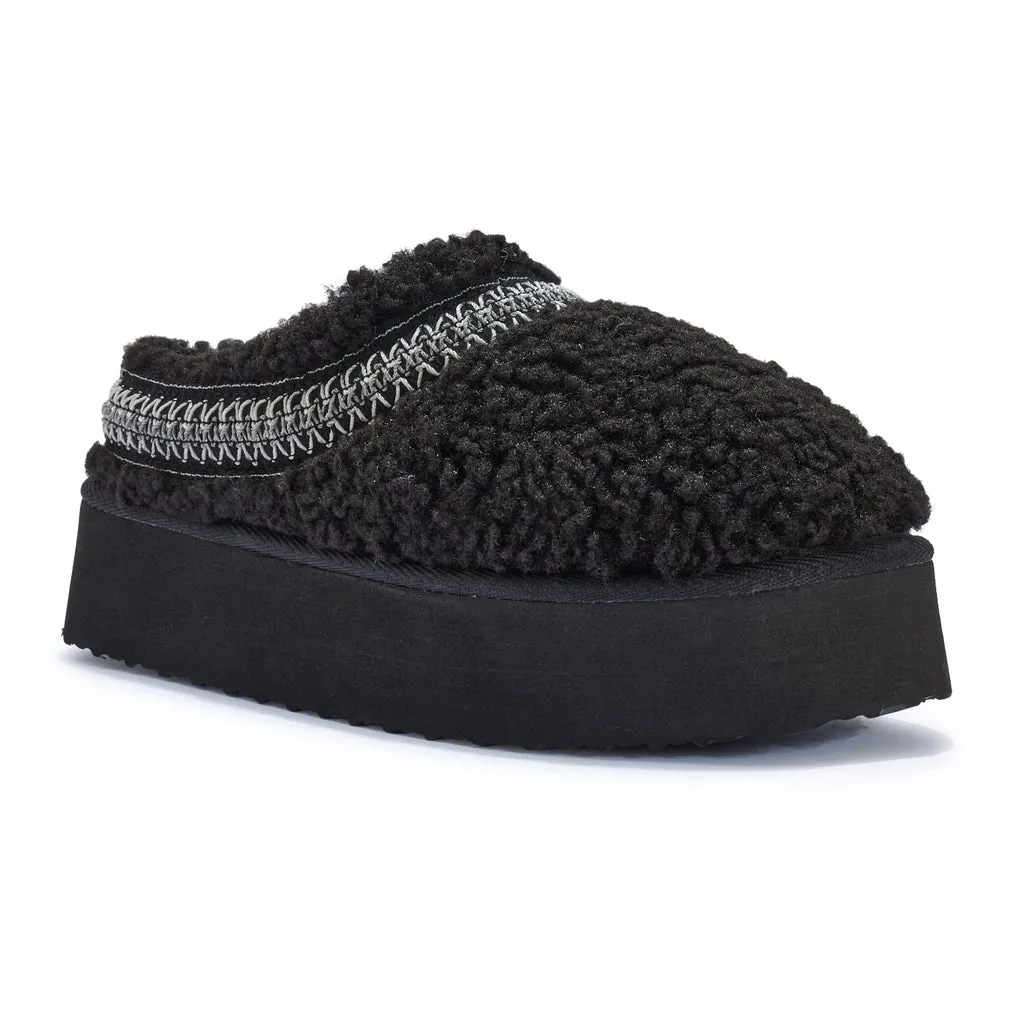 SONYA AZTEC PATTERN PLATFORM  SLIPPERS