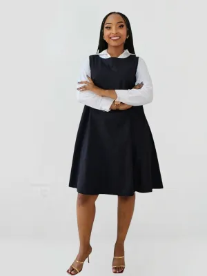 The Fashion Frenzy Zuri Shift Dress - Navy Blue