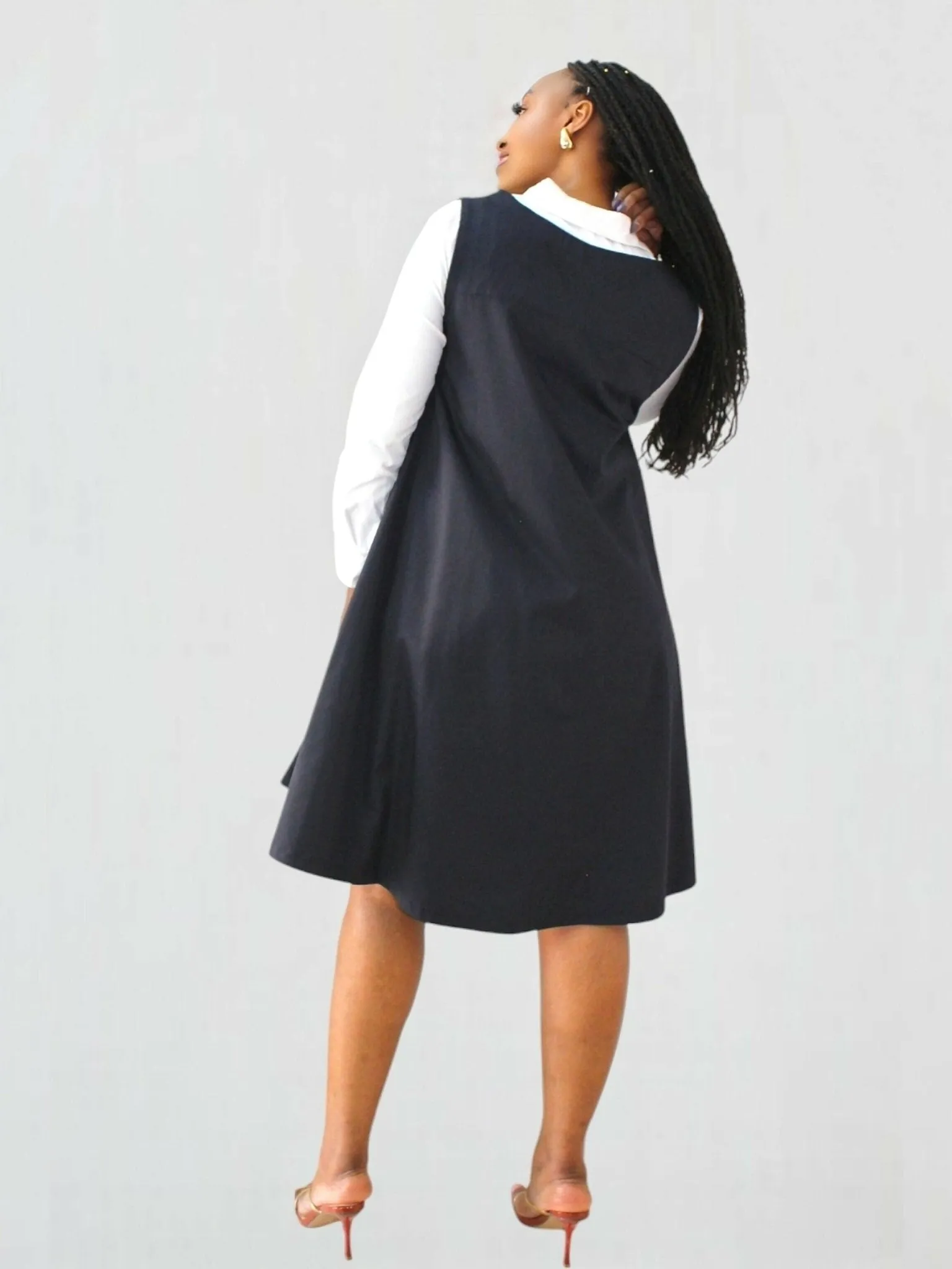 The Fashion Frenzy Zuri Shift Dress - Navy Blue