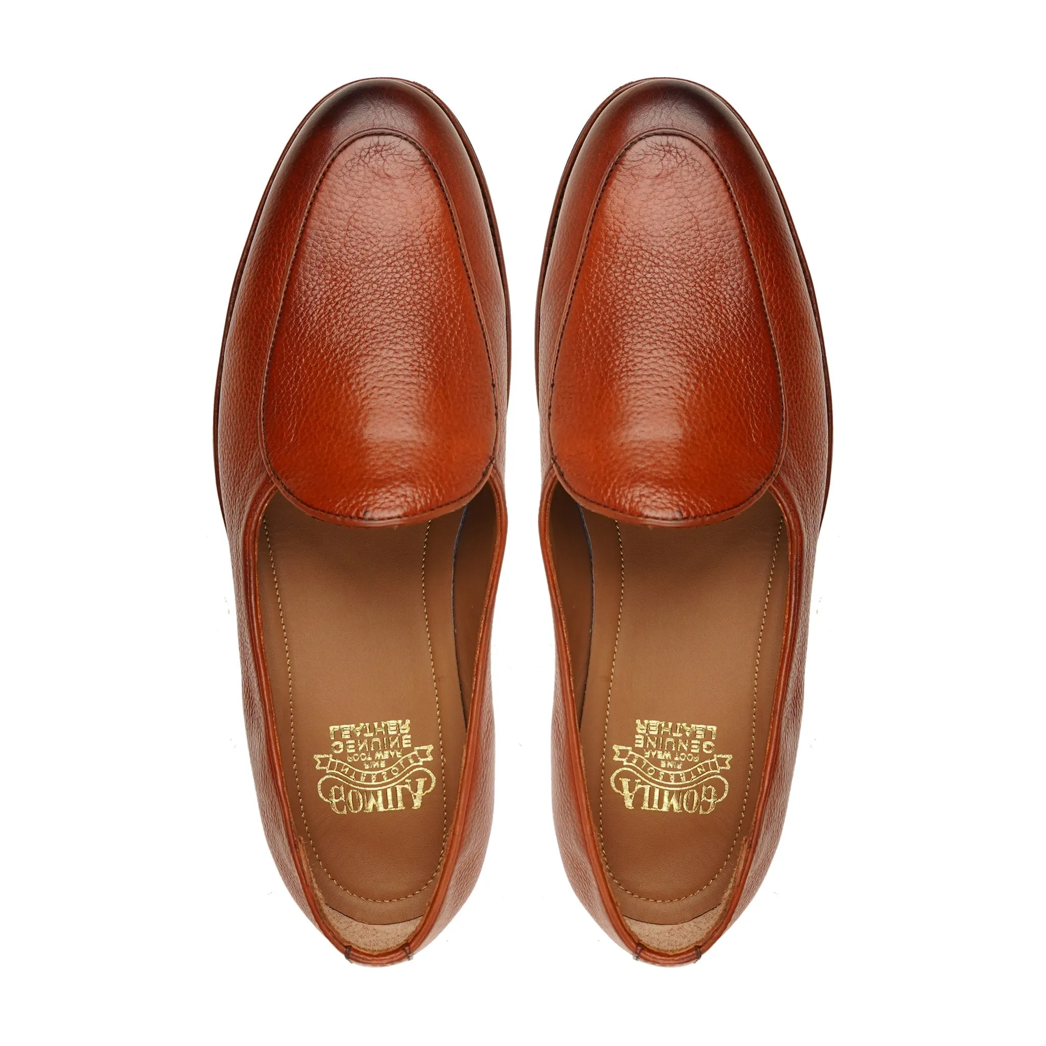 Vintage - Men's Tan Pebble Grain Leather Loafer