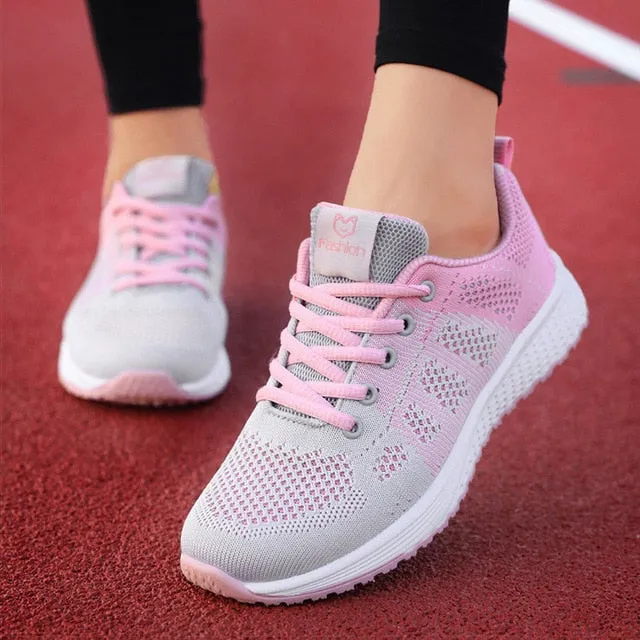 Women Shoes Ultralight Women Flat Shoes With Breathable Mesh Sneakers Woman Plus Size 42 Sports Chaussure Femme Flats Casual