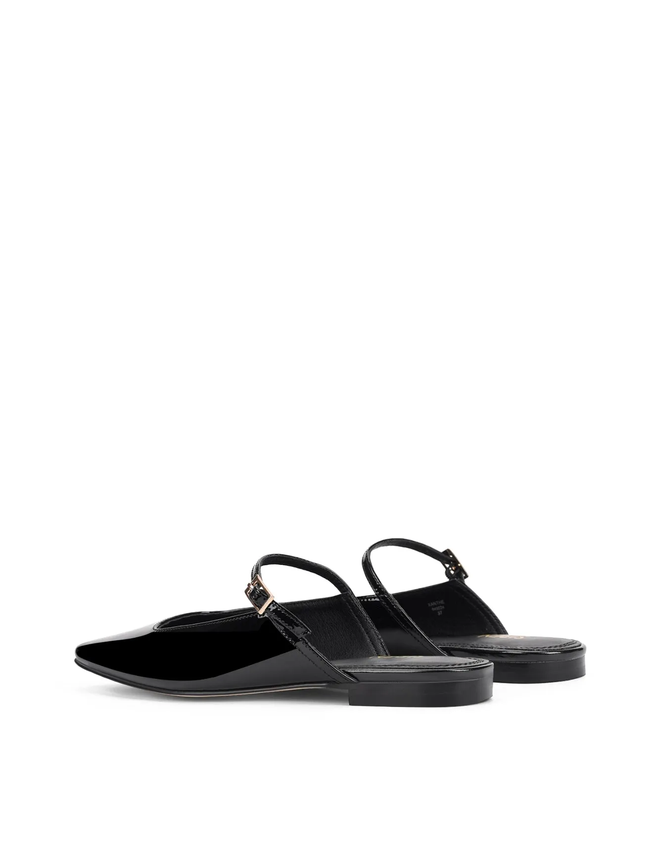 Xanthe Mary Jane Mules - Black Patent Leather