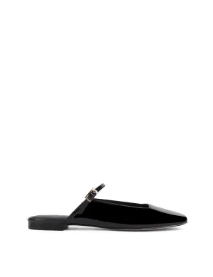 Xanthe Mary Jane Mules - Black Patent Leather